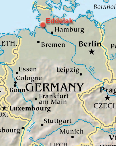 Deutschlandkarte / Germany (click at Eddelak to zoom in)